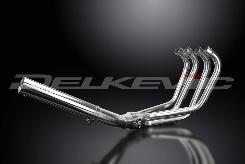 Silenciador recto de acero inoxidable 4-1 escape completo Honda CB750 CB750K 1969-1976 Foto 3 de 4