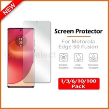 1-100 Lot LCD Clear HD Screen Protector for Android Motorola Edge 50 Fusion