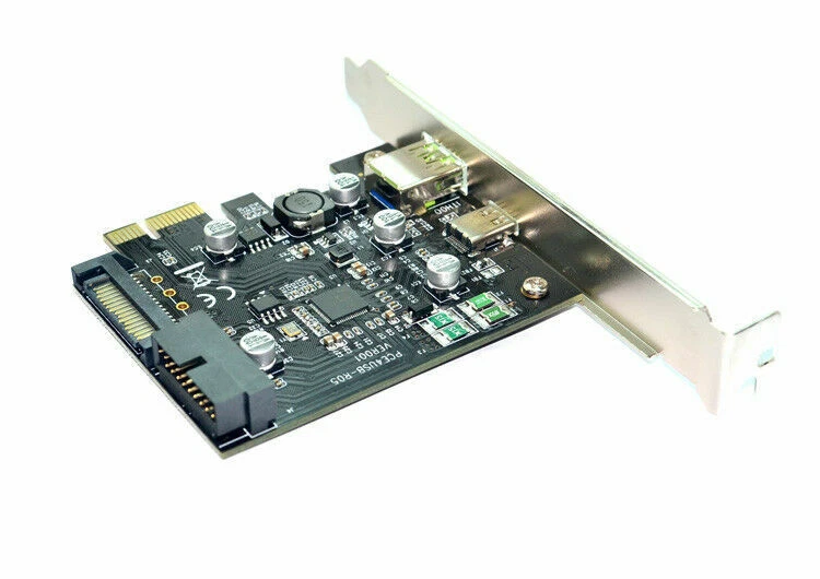 ITHOO PCI-e To USB3.1 Type-C Expansion Card PCIe To USB 2.4A Fast Charge + 19PIN - Image 3 of 4