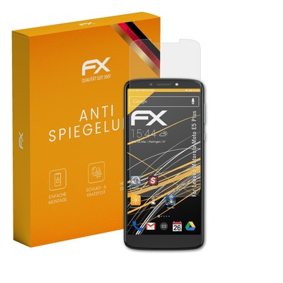 atFoliX 3x Schutzfolie für Lenovo Motorola Moto E5 Plus matt&stoßfest