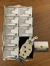 Leviton 5461-1 single Outlet  Ivory 20Amp  250Volt  LOT OF  9  ALL