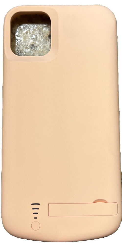 For iPhone 11 Battery Case Shockproof Pink with Kickstand
