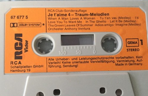 MC Orchester Anthony Ventura - Je t‘aime 4 Traum-Melodien (RCA) Guter Zustand - Picture 5 of 6