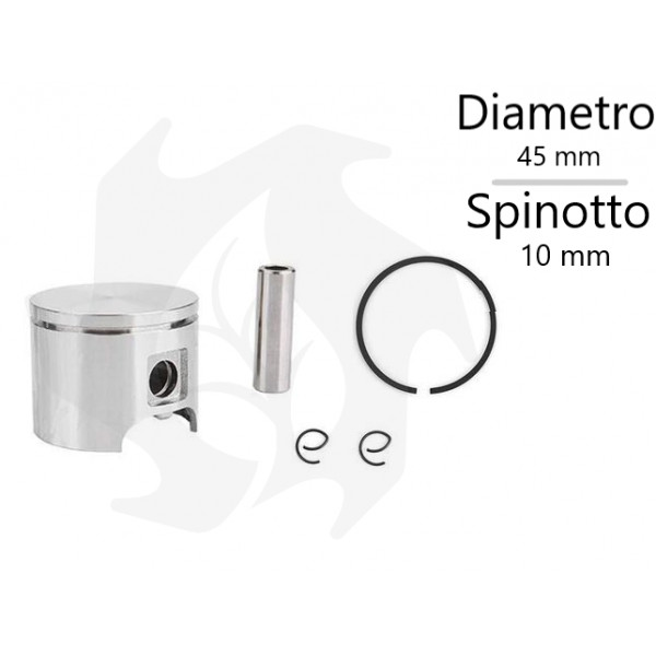 Pistone per Motosega Husqvarna 353 - Codice BG 013898 - Diam. 45mm