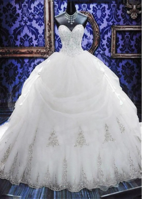 crystal beaded white dress Pearl and Crystal Beaded Off the Shoulder Column Gown with Overskirt