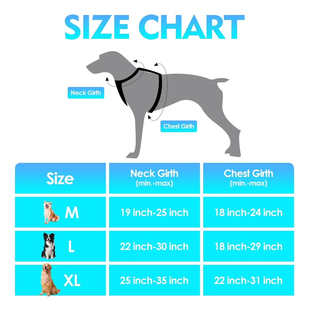 Dog Harness Medium Sized Dog Escape Proof Dog Harness with Lockable Buckle Do...