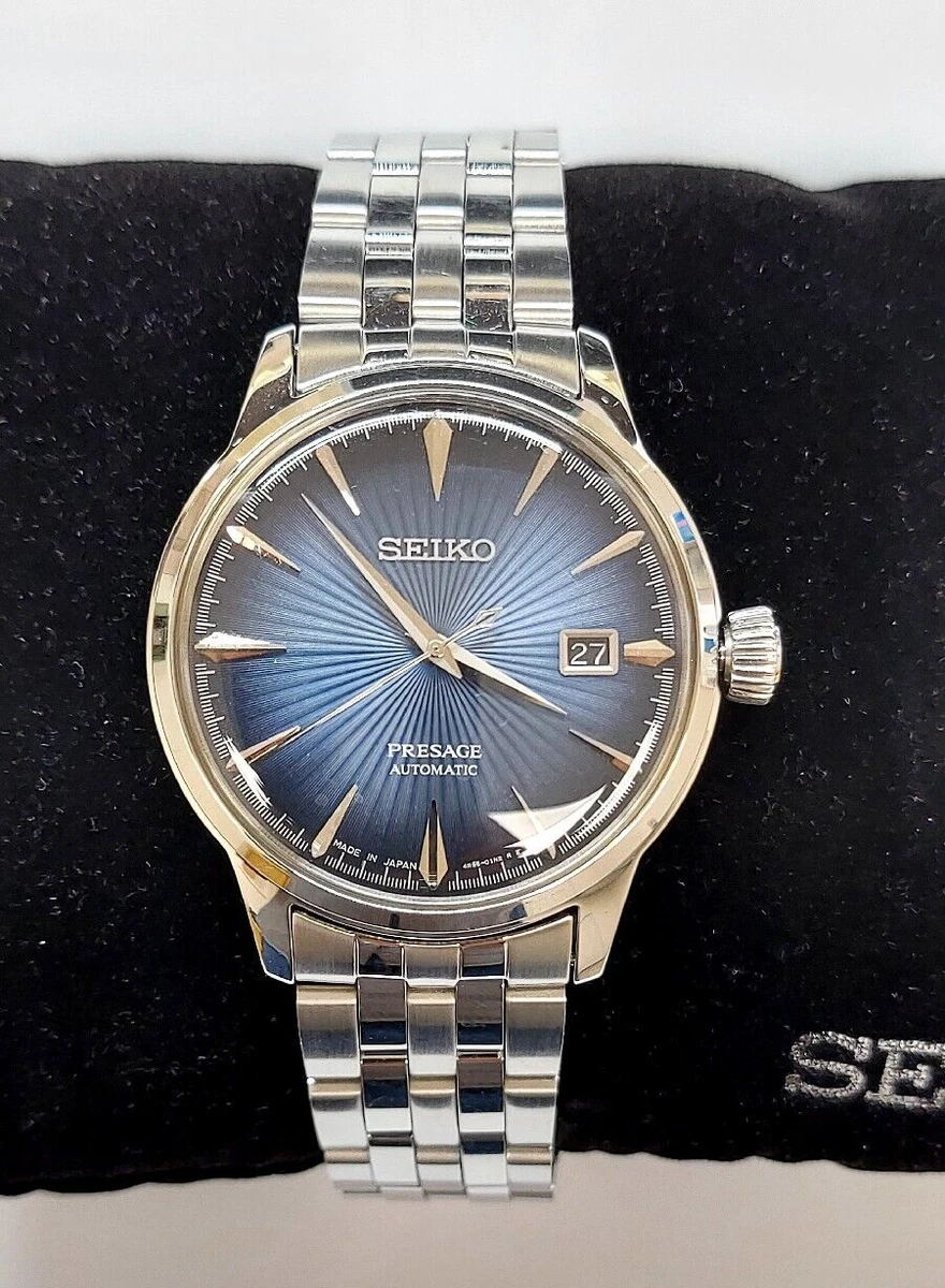 SEIKO PRESAGE AUTOMATIC MENS WATCH BLUE FACE 4R35-01T0