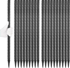 24 Inches Straight Rebar Stakes(20-Pack), 1/2" Diameter Steel Metal Stakes for G
