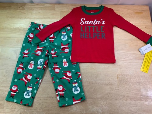 Nuovo bambino bambina Carter's Holiday Footed PJ Sleeper ha Babbo Natale e pupazzi di neve taglia 2T* - Foto 6 di 8