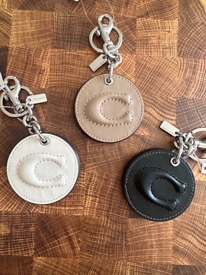 COACH Mirror Bag Charm with Signature Logo, Leather CS060 pick one