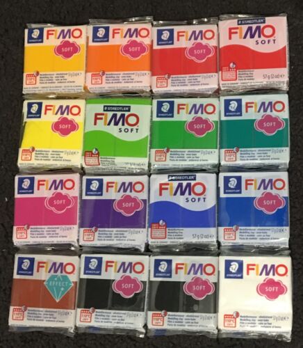 FIMO Soft Oven-Bake Modelling Clay 16x 57g blocks - various colours - Picture 1 of 5