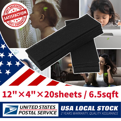 4''x12'' Multi-Use Charcoal Air Filter Pad Reduce Home Dust,Dirt,Smoke,Pollen,Hair