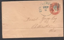 1850's Washington postal cover Cincinnati to Daniel Gregg Esq Chillicothe Ohio