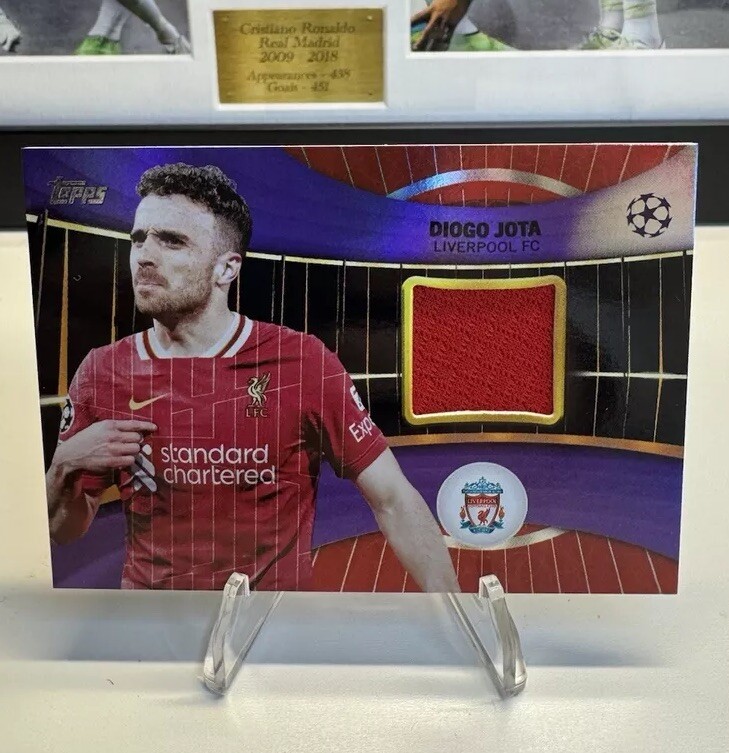 2024-25 Topps UEFA Diogo Jota Patch Purple Foil /299 Player