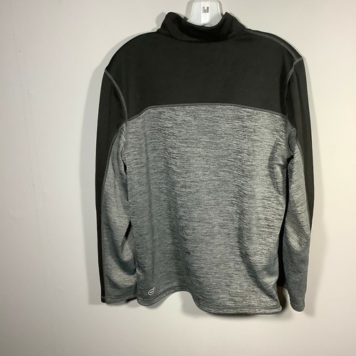 Pullover Puma Hombre Pequeño 1/4 Cremallera Gris Jaspeado y Negro Logo  - Imagen 5 de 8