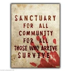 Sanctuary for all Community TERMINUS WALKING DEAD SIGN METAL WALL PLAQUE poster