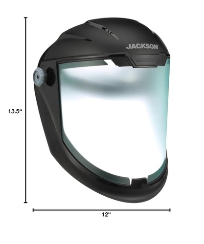 Jackson 14201 Clear Anti Fog Safety Face Shield Headgear Cutting Grinding Z87.1 - Picture 3 of 10