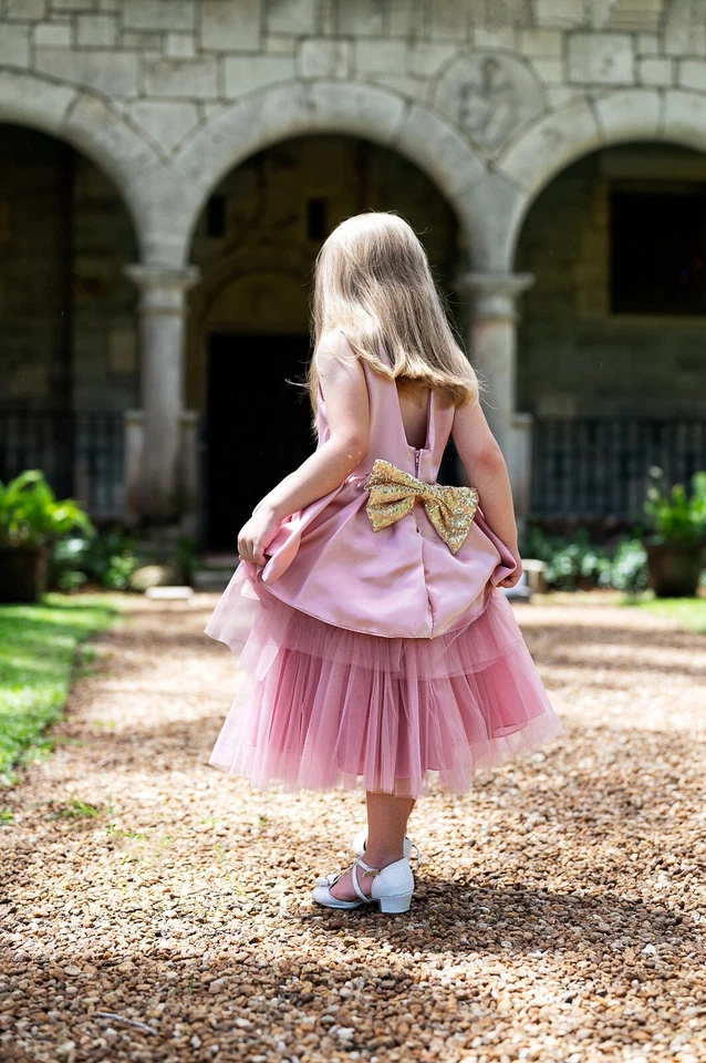 Vestido de Princesa Flor Niñas Fiesta Boda Dama de honor Cumpleaños Formal Niños Vestido Foto 2 de 4