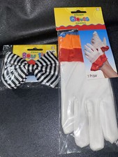 Clown Gloves  Clown Bow Tie Clown Costume Accessories Gloves And Bow Tie
