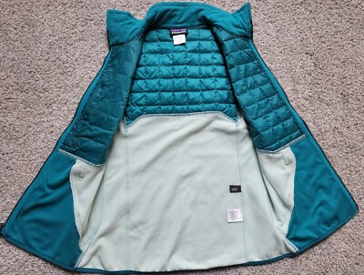 Patagonia Hybrid Down Vest Women's Small Arctic Mint Teal | eBay