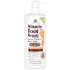 Miracle Foot Repair Cream 32 Ounce Bottle Fast Relief for Dry, Cracked, I...