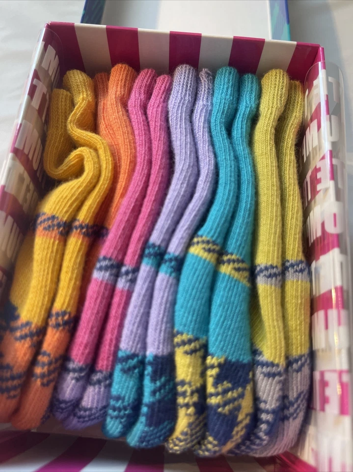 Trompete 6 pares de meias xadrez Maryjane em uma caixa de presente (0-12 meses) - Imagem 3 de 3