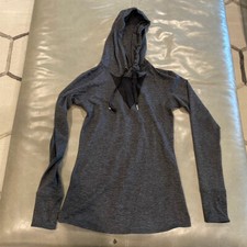 ALALA Womens Flyweight Hoodie Tee XS Charcoal 125