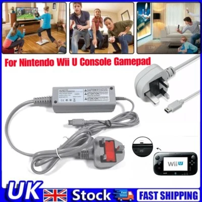 AC Charger Power Supply Adapter for Nintendo Wii U Console Gamepad UK Plug