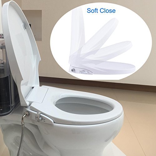 Bidet Seat with Separated Self Clean Knob,Dual Elongated Bidet Seat 206 - Picture 3 of 7