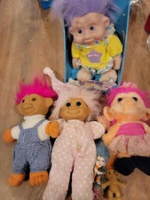 Vintage 1991 Magic Trolls Babies CELESTIA 10 inch Plush w/ Brush in Box Lot