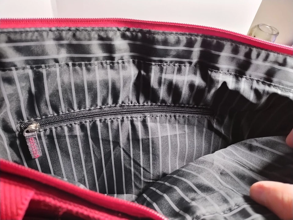 NAUTICA CATAMARAN красный большой сумка с короткими ручками подлинный, холст молнии 3 отделения - Изображение 4 из 4