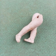 Antique Bisque Dollhouse Doll Legs, Marked 453-8, Germany, Size 1.57" / 40mm