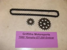 1980 YAMAHA ENTICER ET250 oem track drive chain gear sprocket set