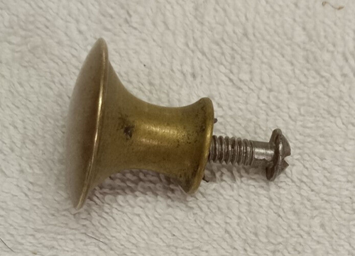 ANTIKE SCHWERE MESSING RUNDE SCHUBLADE, TÜR, MÜLLEIMER, SCHREIBTISCHZUG/KNAUF, 1 ZOLL DURCHMESSER - Bild 4 von 6