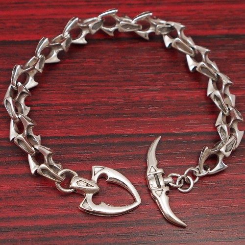 RIESIGE SCHWERE HAI BARAKA KETTE 925 STERLINGSILBER HERRENARMBAND 8,5 9 9,5 10" - Bild 9 von 12
