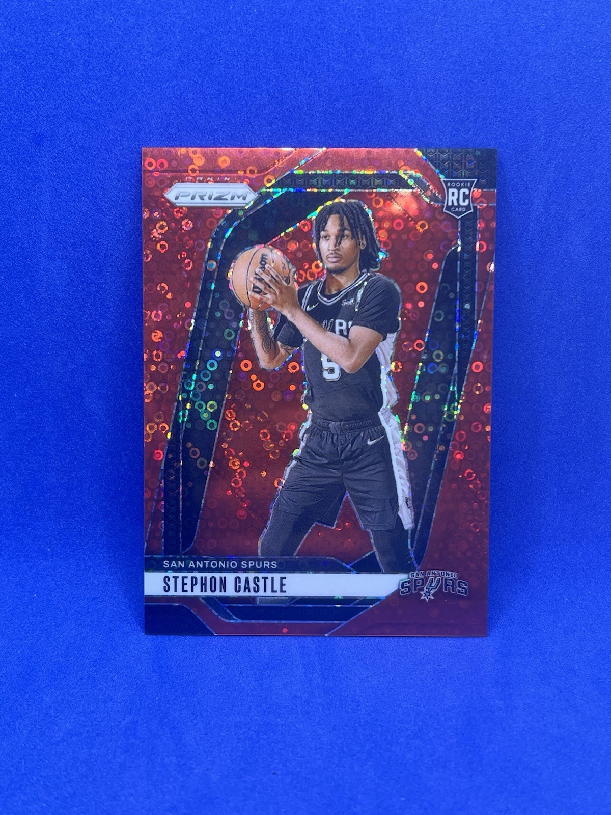 2024-25 Panini Prizm Stephon Castle rookie RC Fast Break Red /100 #234 Spurs