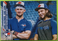 2020 Topps #61 (Legacy Players Biggio/Bichette) Baseball Card-Toronto Blue Jays
