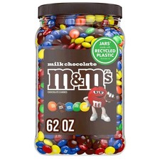 M M'S Milk Chocolate Candy Bulk Jar, 62 oz Free Shipping