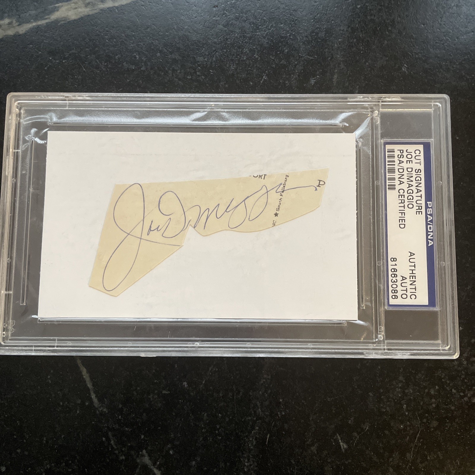 Joe DiMaggio SIGNED HOF Cut Index Card size AUTOGRAPH PSA DNA COA Yankees Auto