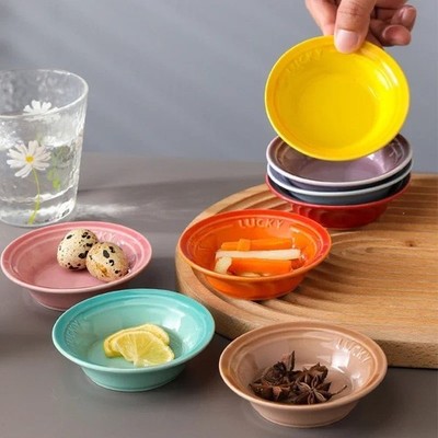 Snackschalen - Keramik Vorspeisenteller zum Dippen von Sauce - 6er Set
