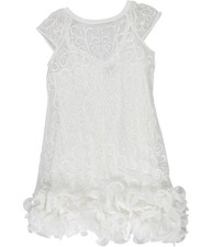 GUESS Womens Lace Sheath Dress, white, 6