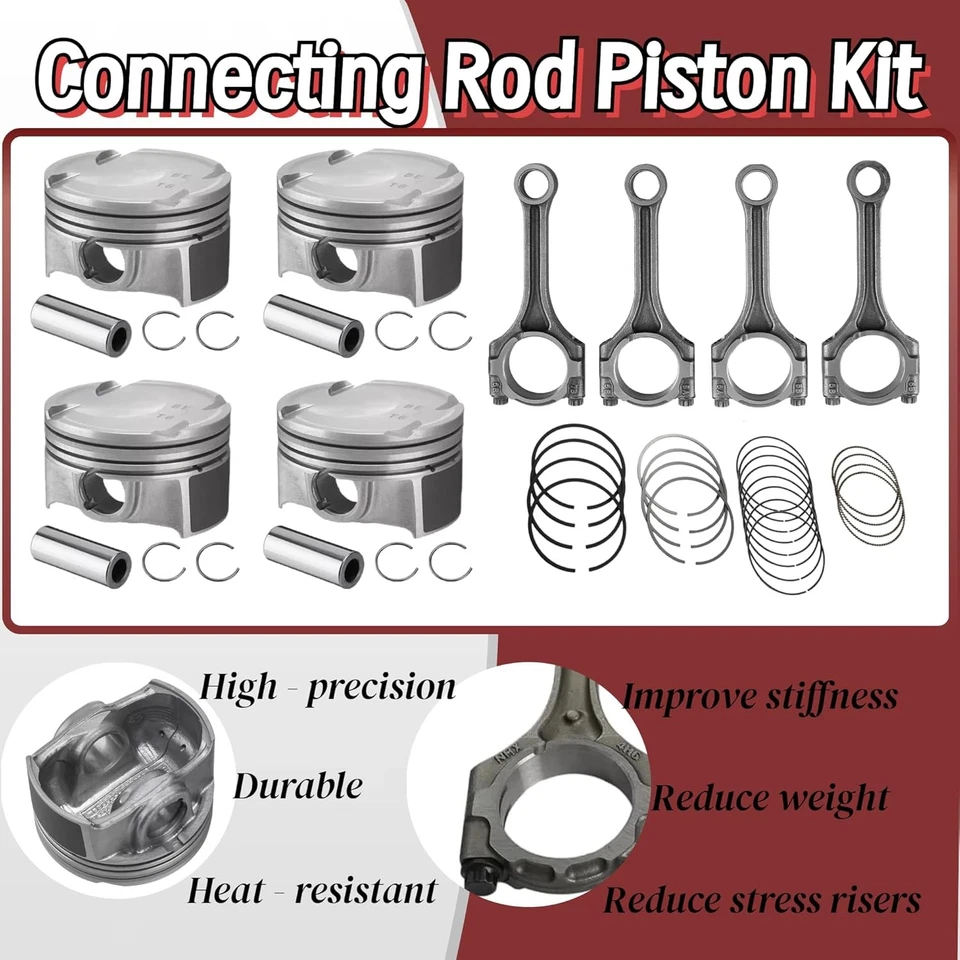 Kit de biela de cigüeñal y junta de cabeza de pistón para Hyundai Kia Soul G4FJ 1.6 Foto 4 de 4