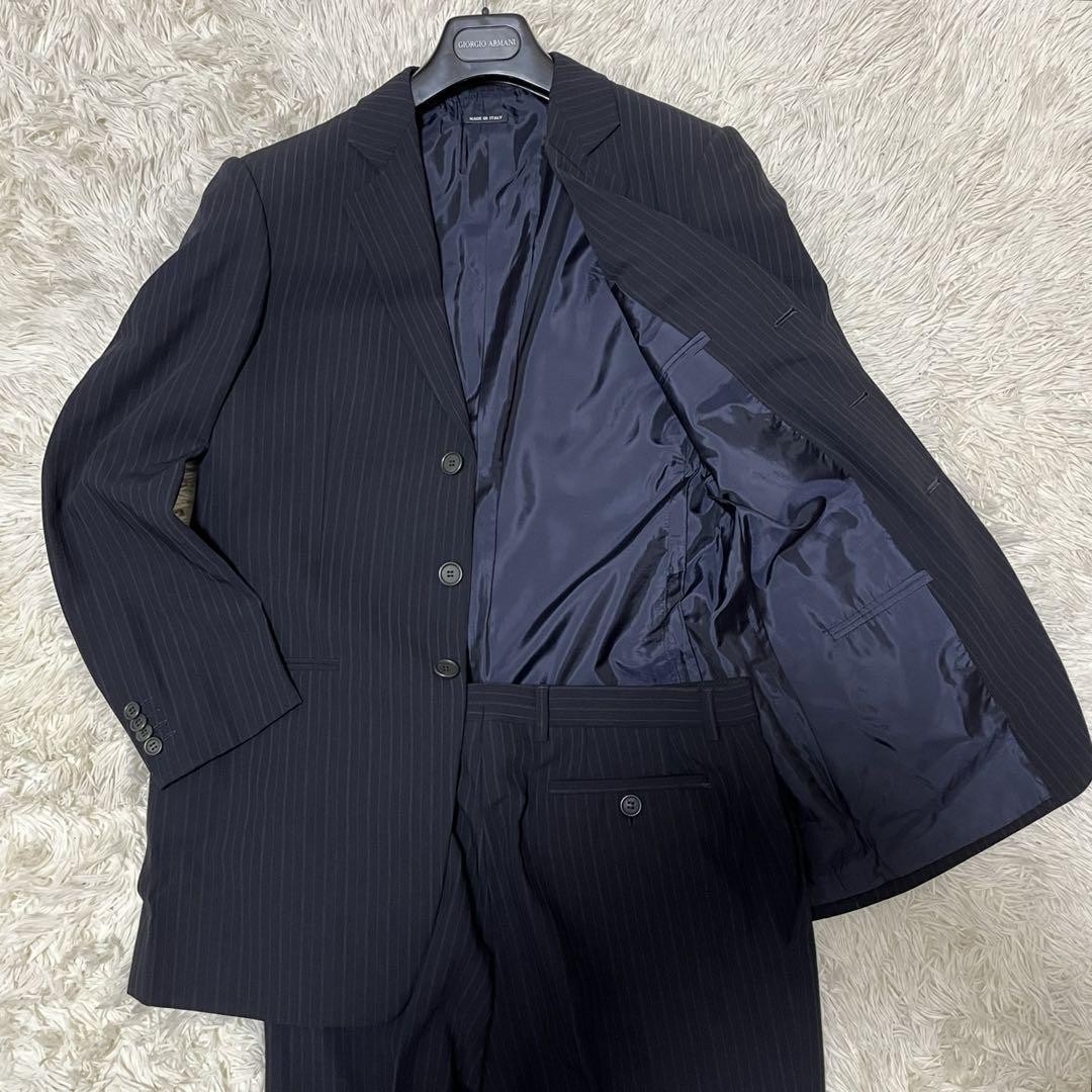 GIORGIO ARMANI Suit set up Striped Navy L Auth From Japan RA