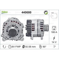 Valeo Generator Lichtmaschine 180A 14V FüR Porsche Macan A6 Allroad Avant