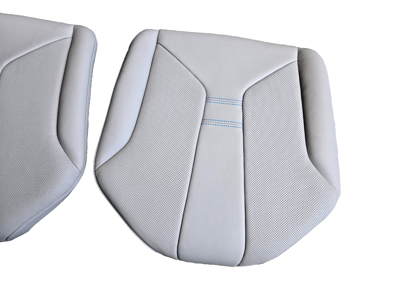 BMW i8 2014-2020 Coupe Left + Right Gray White Rear Seats Perforated Leather OEM