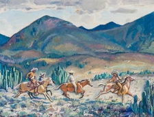 Lon Megargee : The Federales : Archival Art Print