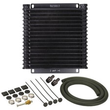 Derale 17 Row 9000 Series Aluminum Plate And Fin Transmission Cooler Kit 13614