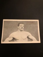 C 1910 RPPC Ukrainian? Strongman Weightlifter Handlebar Mustache Muscle Bare