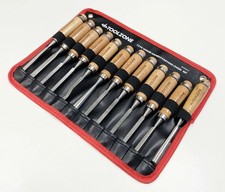 12Pcs HAND CHISEL SET  WOOD CARVING WOODWORKING GOUGES TOOLS CHISELS ALLOY STEEL