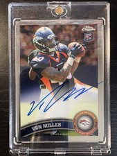 2011 Topps Chrome Von Miller Rookie Autograph #212 On Card (RC) Denver Broncos. rookie card picture